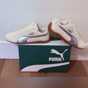 ✨ VIRAL Puma Speedcat Metallic – Alpine Snow/Silver (Women’s 8 / 6.5Y)